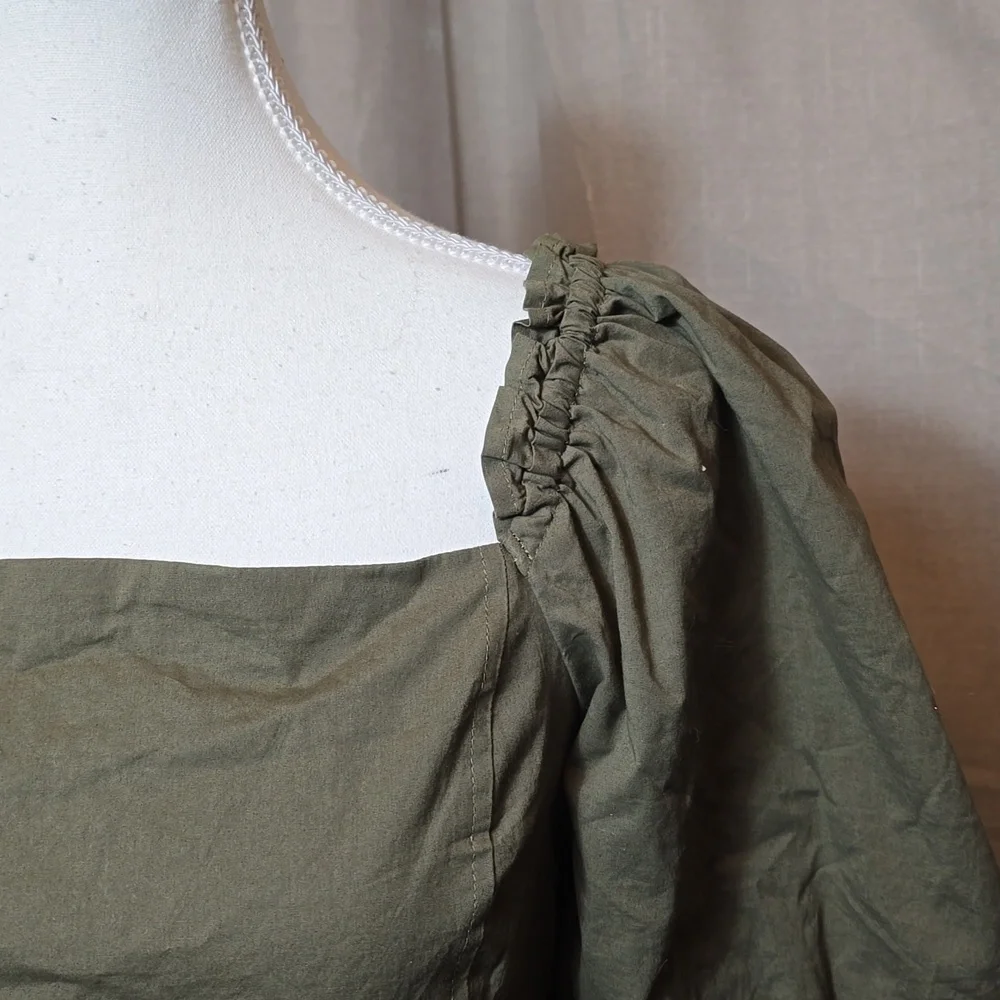 Jason Wu cropped puff sleeve top - Picture 3 of 11